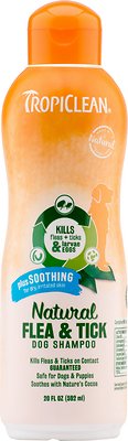 Tropiclean Natural Flea & Tick Plus Soothing Dog Shampoo, 20-oz bottle