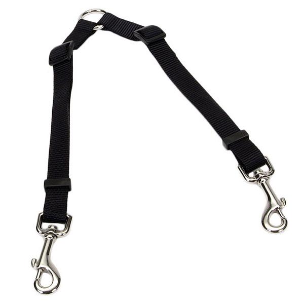 Coastal Two Dog Adjustable Nylon Coupler, Black, 3/4-in x 24-36-in (Size: 3/4-in Wide x 24-in )