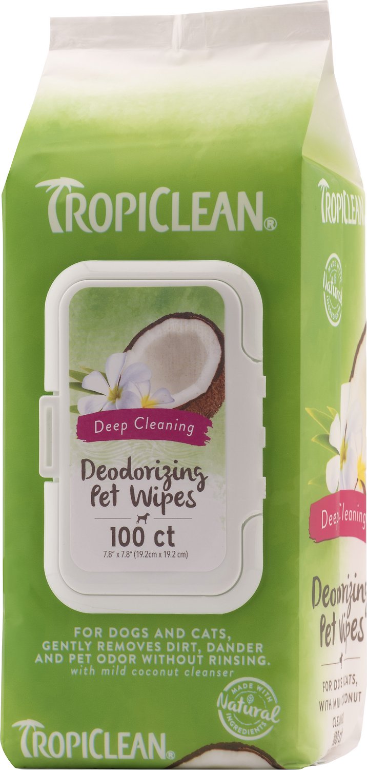 tropiclean deodorizing pet wipes