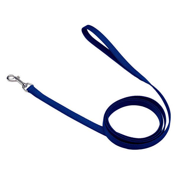 Coastal Single-Ply Dog Leash. Blue, 3/4-in Wide x 4-ft Long
