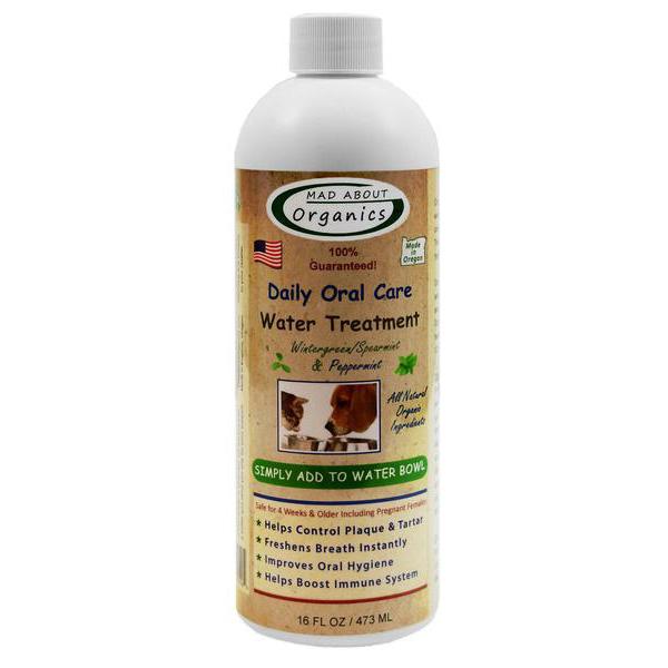 Organic Daily Pet Oral Care Dog & Cat Water Additive Liquid, 16oz