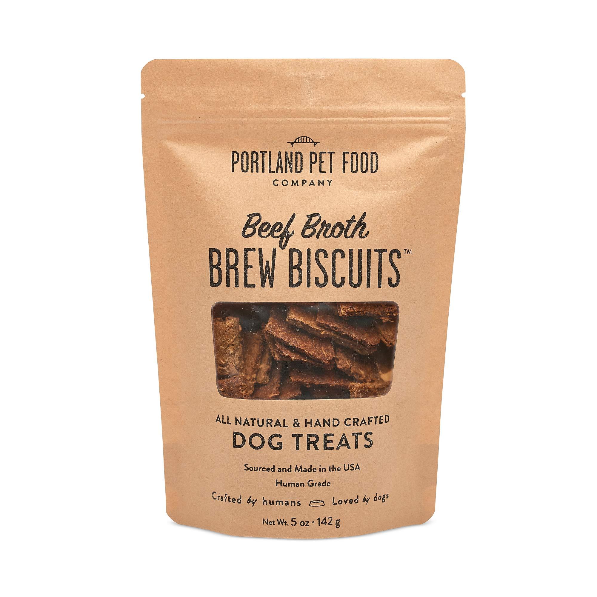 Portland Pet Food Company Beef Broth Brew Biscuits Dog Treats, 5-oz (Size: 5-oz)