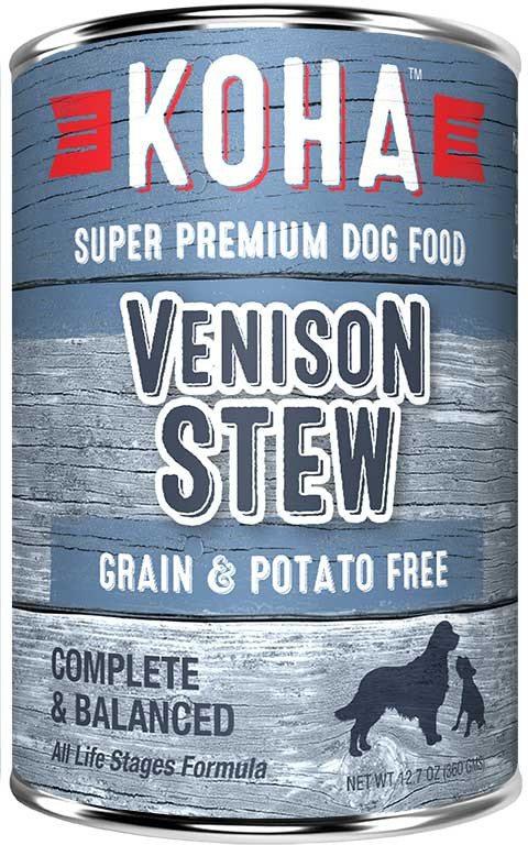 KOHA Minimal Ingredient Venison Stew Wet Dog Food, 12.7-oz