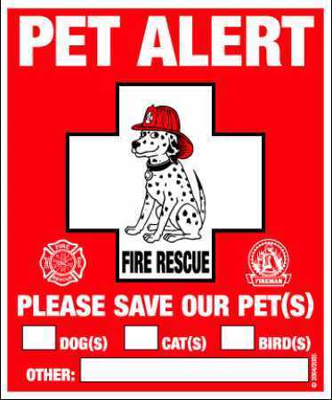 Pet Alert - 2 Decal Window Clings