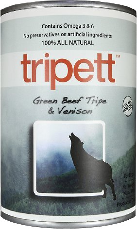 PetKind Tripett Green Beef Tripe Venison Grain Free Canned Dog