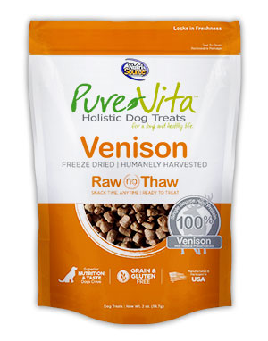 PureVita Freeze Dried Delights for Dogs Venison 2-oz (**) (Size: 2.0-oz)