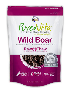 PureVita Freeze Dried Delights for Dogs Wild Boar 2-oz (**)