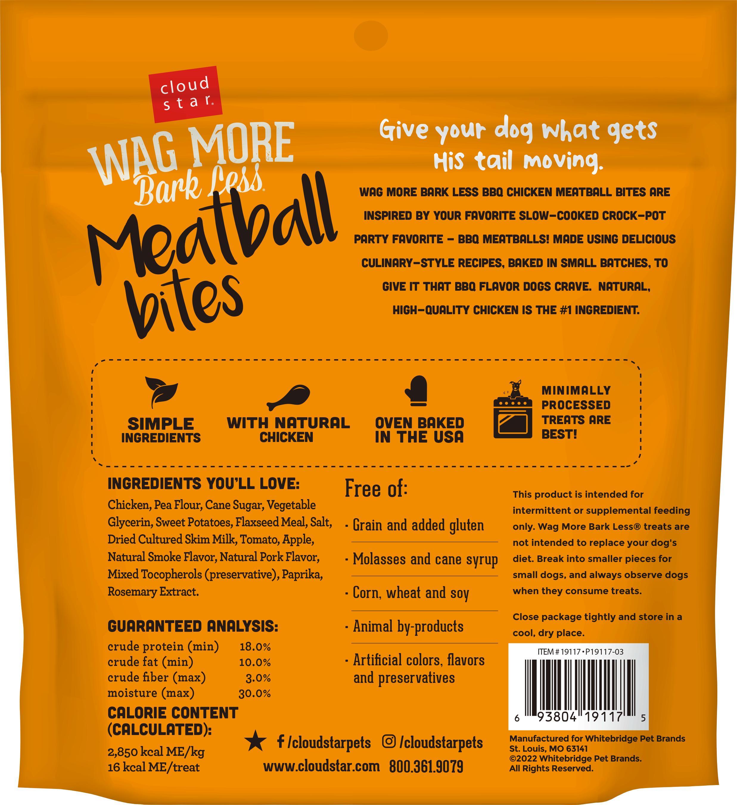 Cloud Star Wag More Bark Less Meatballs Chicken 14oz Bentley's