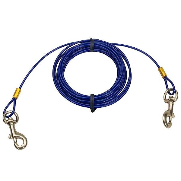 Coastal Titan Tie Out Cable with Brass Plated Snaps for Medium Dogs, 20-ft (Size: 20-ft)