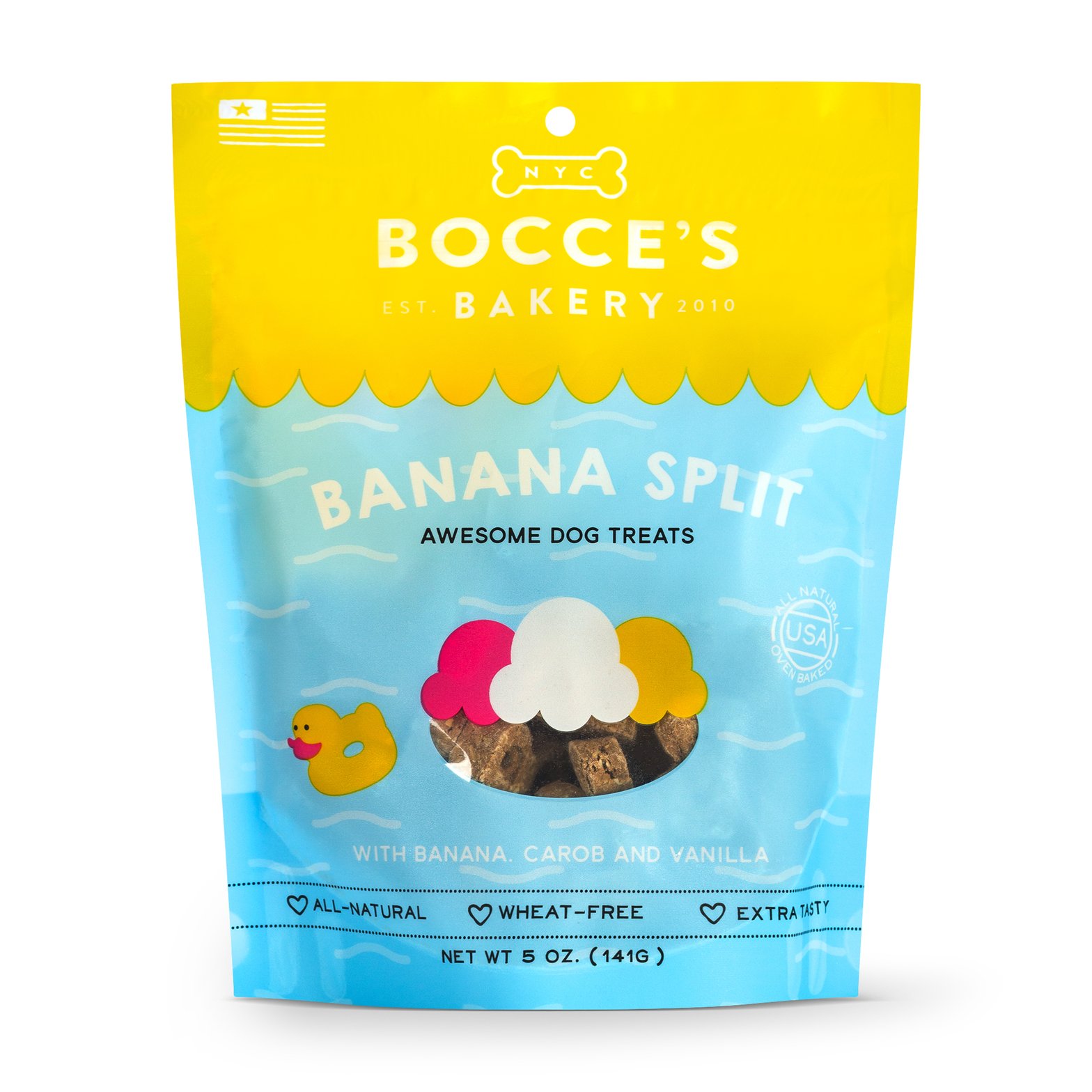 Bocce s Bakery Seasonal Banana Split Biscuits 5 oz Dog Park Bistro