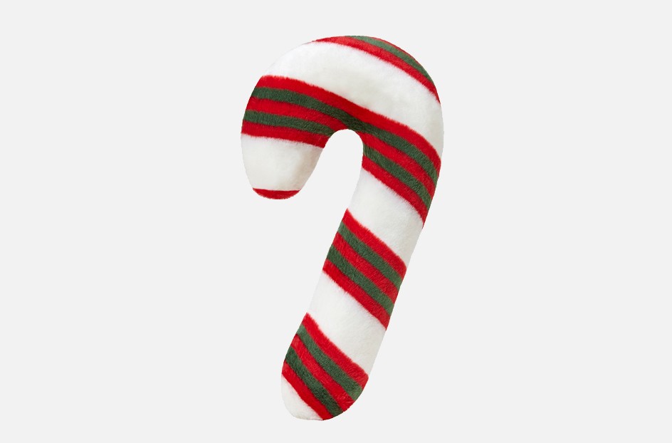 Fluff & Tuff Candy Cane Dog Toy, Large