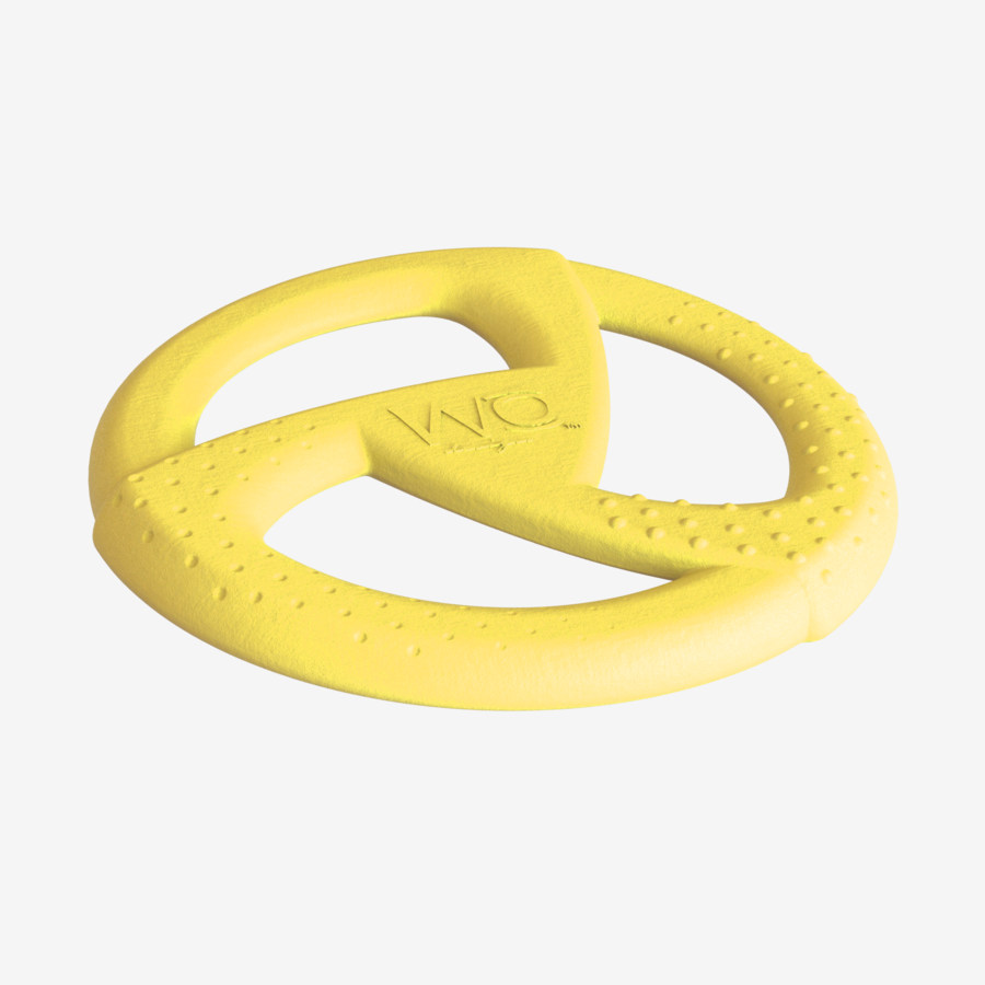 WO Disc - Yellow Dog Toy, One size (Size: One size)
