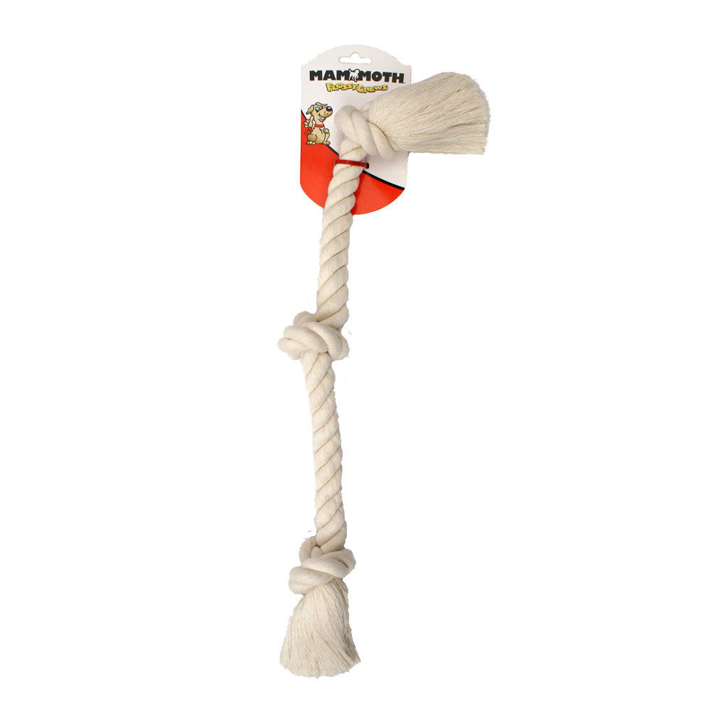 Mammoth Pet Flossy Chews 3 Knot Rope Tug Dog Toy