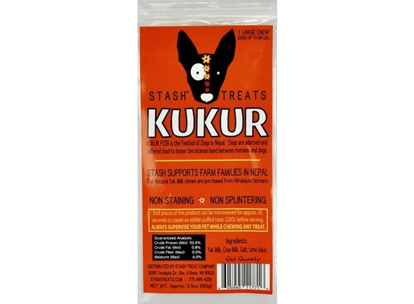 Stash Kukur Dog Large Natural Yak Milk Chew, 3.5-oz, large chew, for dogs up to 60-lb Size: 3.5-oz, large chew, for dogs up to 60-lb