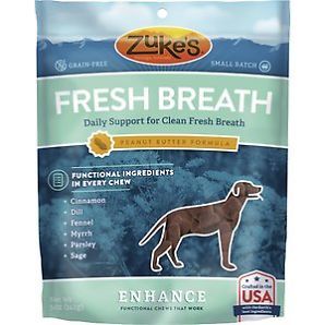 Zuke's Enhance Fresh Breath Peanut Butter Formula Dog Treats, 5-oz (Size: 5-oz)