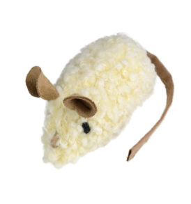 OurPets Snag-ables Curlicue Mouse – White