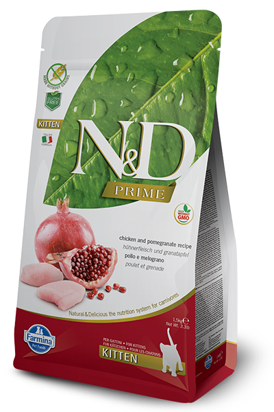 Farmina N&D Pumpkin Quail & Pomegranate Kitten Dry Cat Food, 3.3-lb