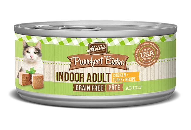 Merrick Purrfect Bistro Indoor Adult Chicken & Turkey Pâté Cat Food, 3-oz