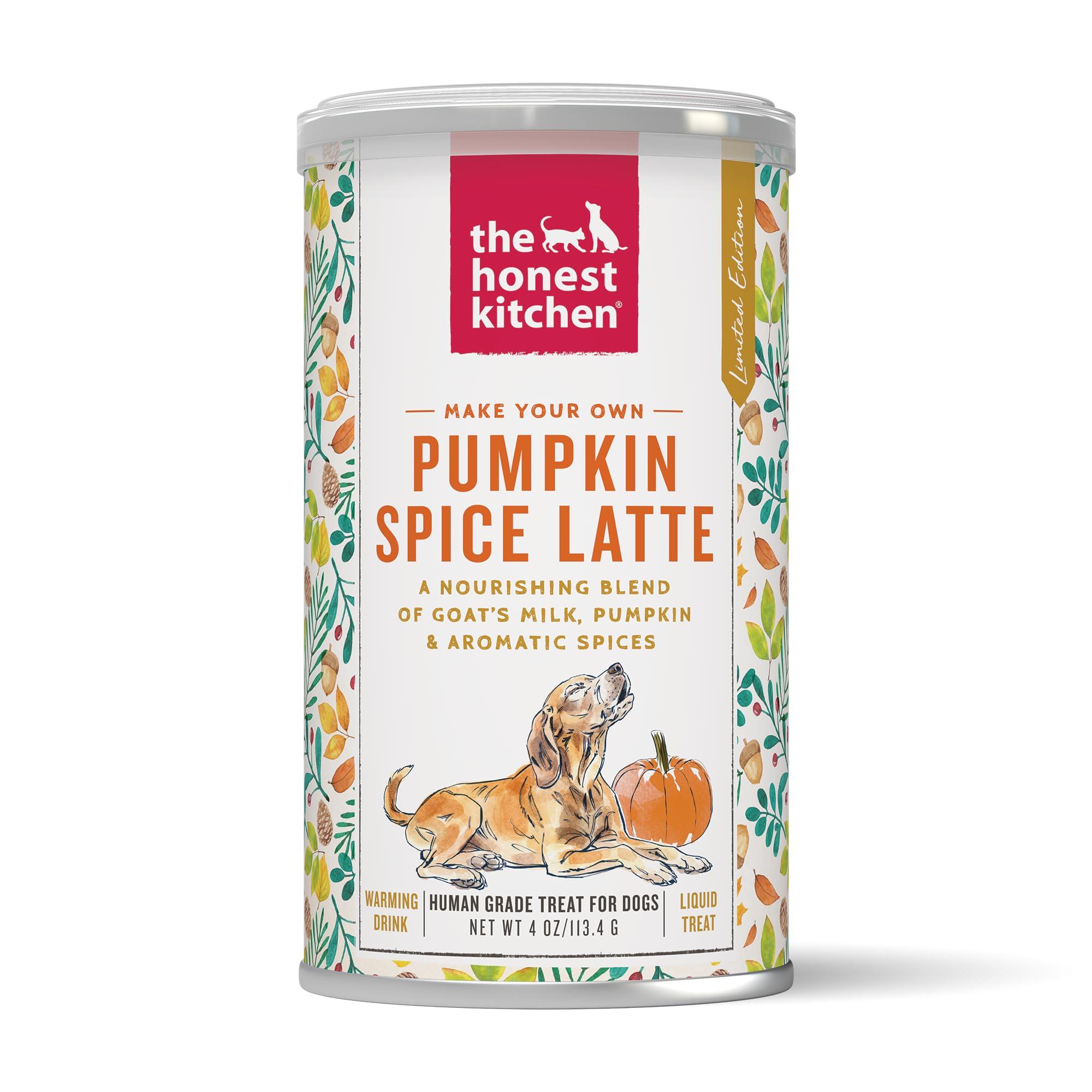 The Honest Kitchen Pumpkin Spice Latte Dog & Cat Treats Canister, 4-oz (Size: 4-oz)