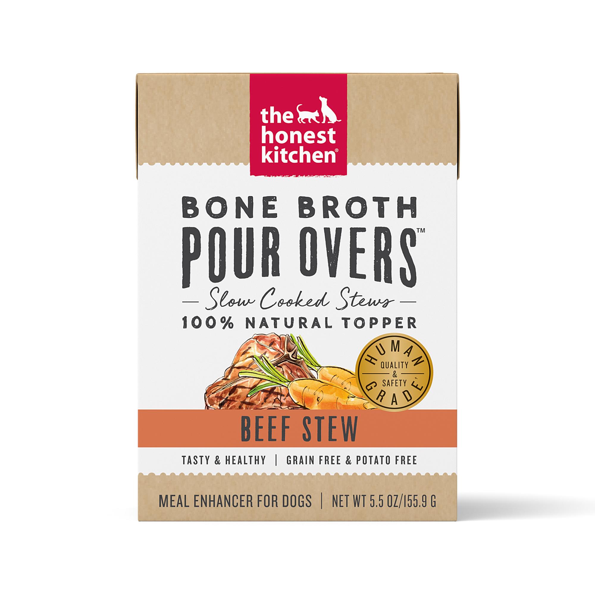 The Honest Kitchen Bone Broth Pour Overs Beef Stew Dog Food Topper