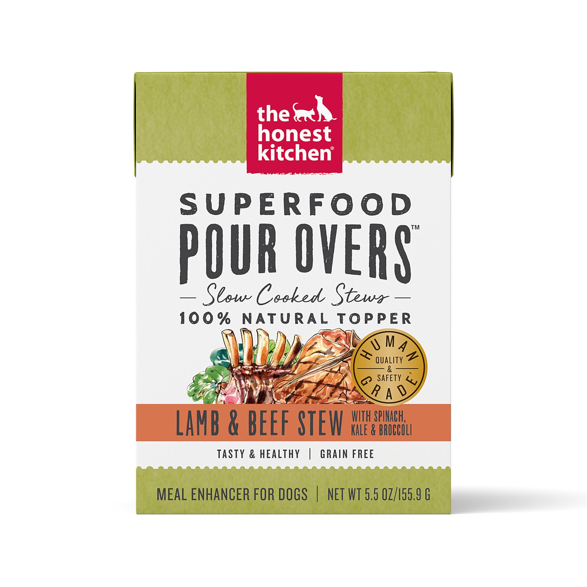 The Honest Kitchen Superfood Pour Overs Lamb & Beef Stew with Spinach Dog Food Topper