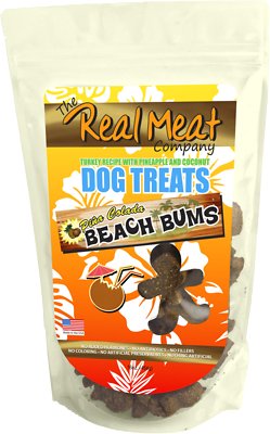 The Real Meat Company Turkey Recipe with Pineapple & Coconut Pina Colada Beach Bums Dog Treats, 16-oz