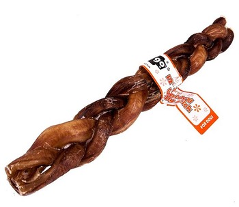 GoGo Braided Bully Stick GF Dog Chews, 6-inch