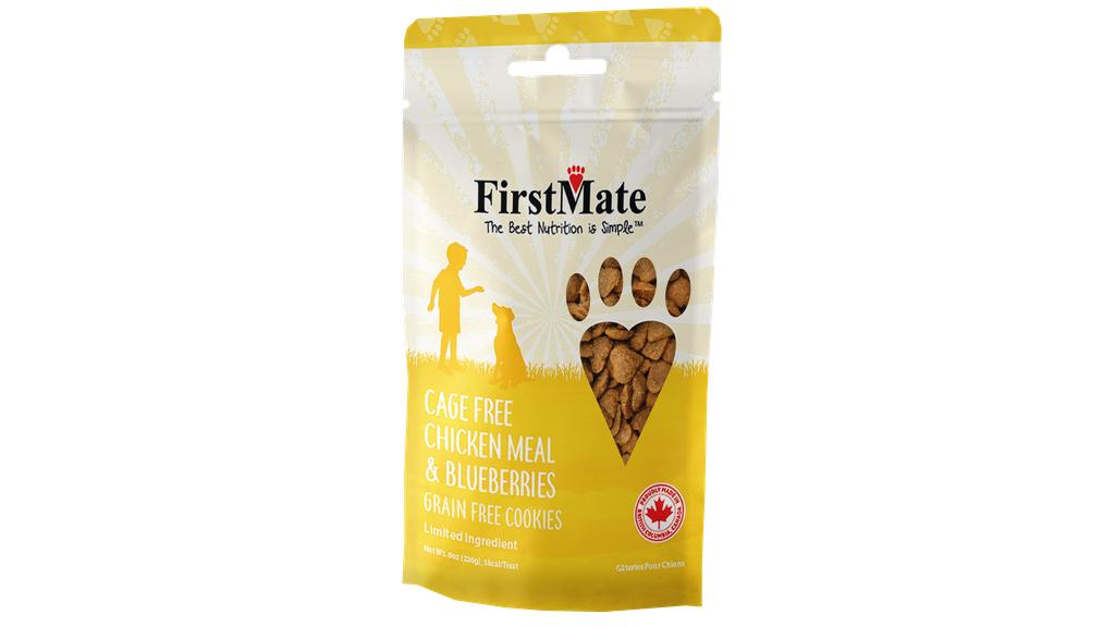 FirstMate Cage Free Chicken Meal & Blueberries Dog Treats, 8-oz Size: 8-oz