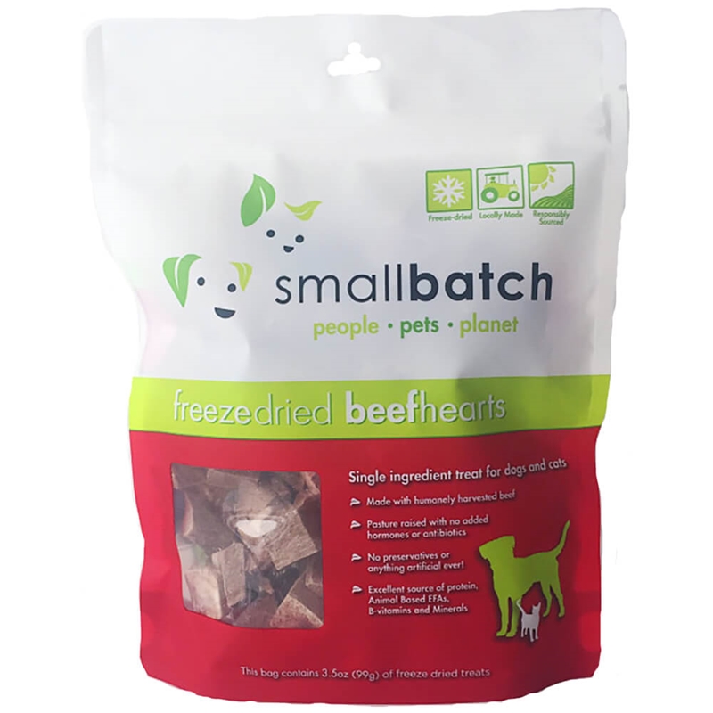 Smallbatch Treats Freeze-Dried Beef Hearts, 3.5-oz (Size: 3.5-oz)