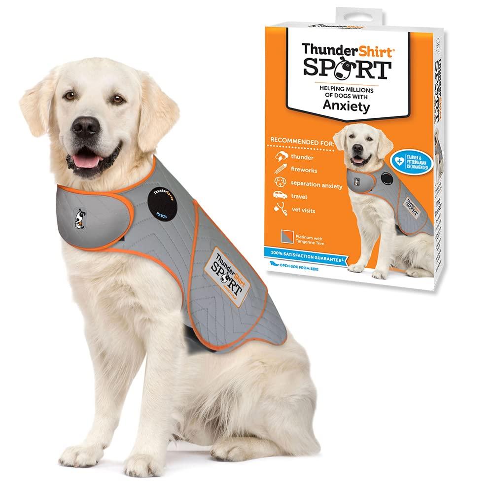 ThunderShirt SPORT Platinum Anxiety & Calming Solution for Dogs, Heather Grey, X-Large
