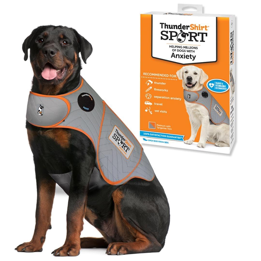 ThunderShirt SPORT Platinum Anxiety & Calming Solution for Dogs, Heather Grey, XX-Large