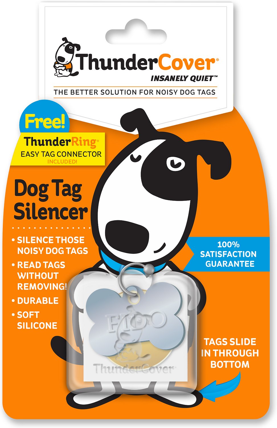 ThunderCover Dog Tag Silencer, Clear