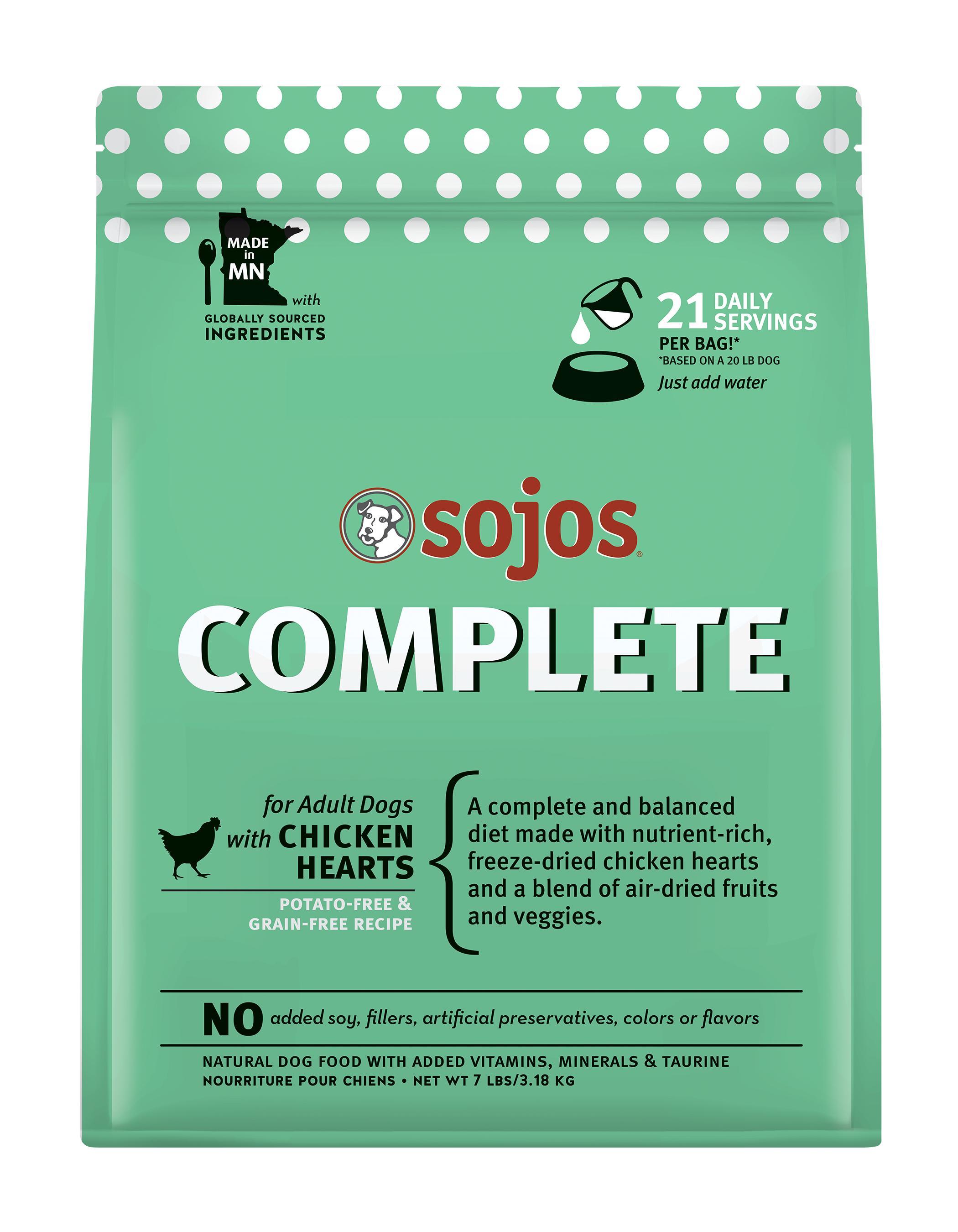 Sojos Complete Chicken Adult Grain-Free Freeze-Dried Raw Dog Food, 7-lb