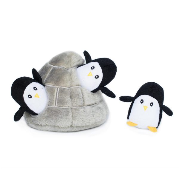 ZippyPaws Burrows Penquin Cave Dog Toy, 7 x 7 x 6 in