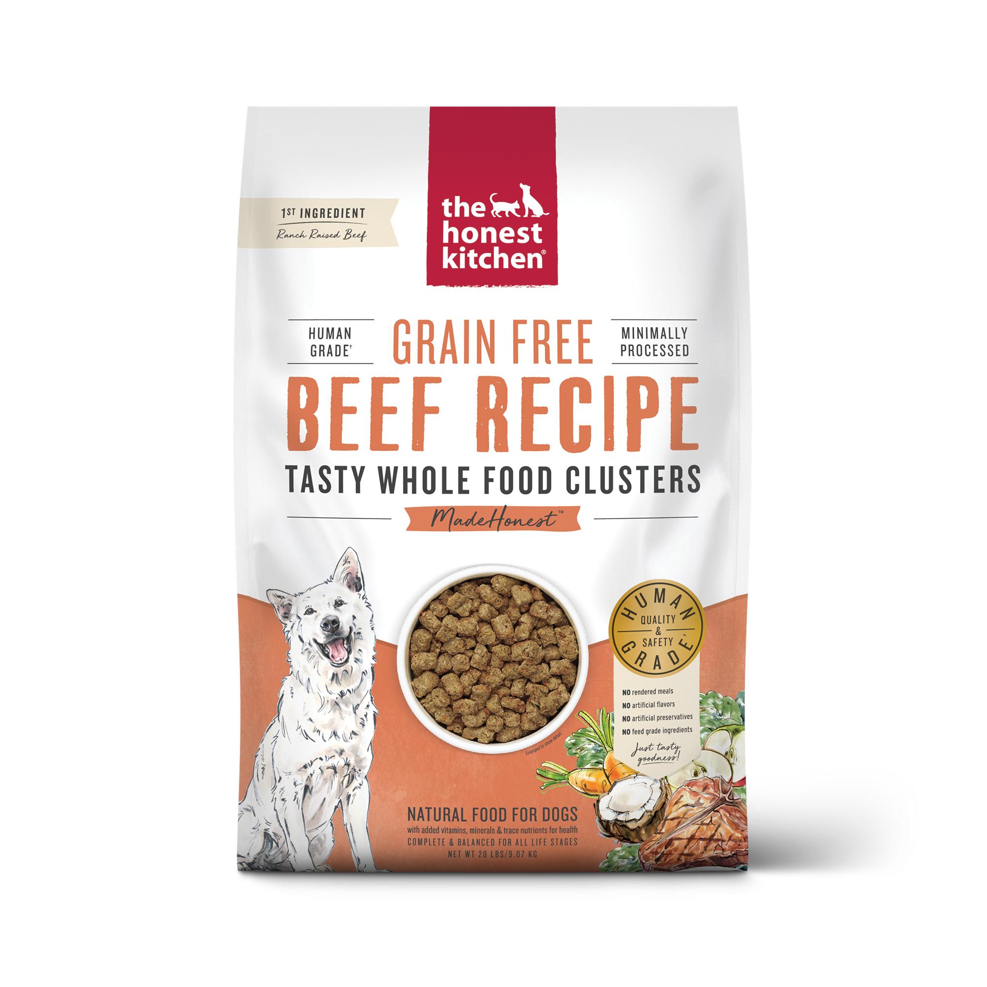 The Honest Kitchen Whole Food Clusters Beef Grain-Free Dry Dog Food, 20-lb