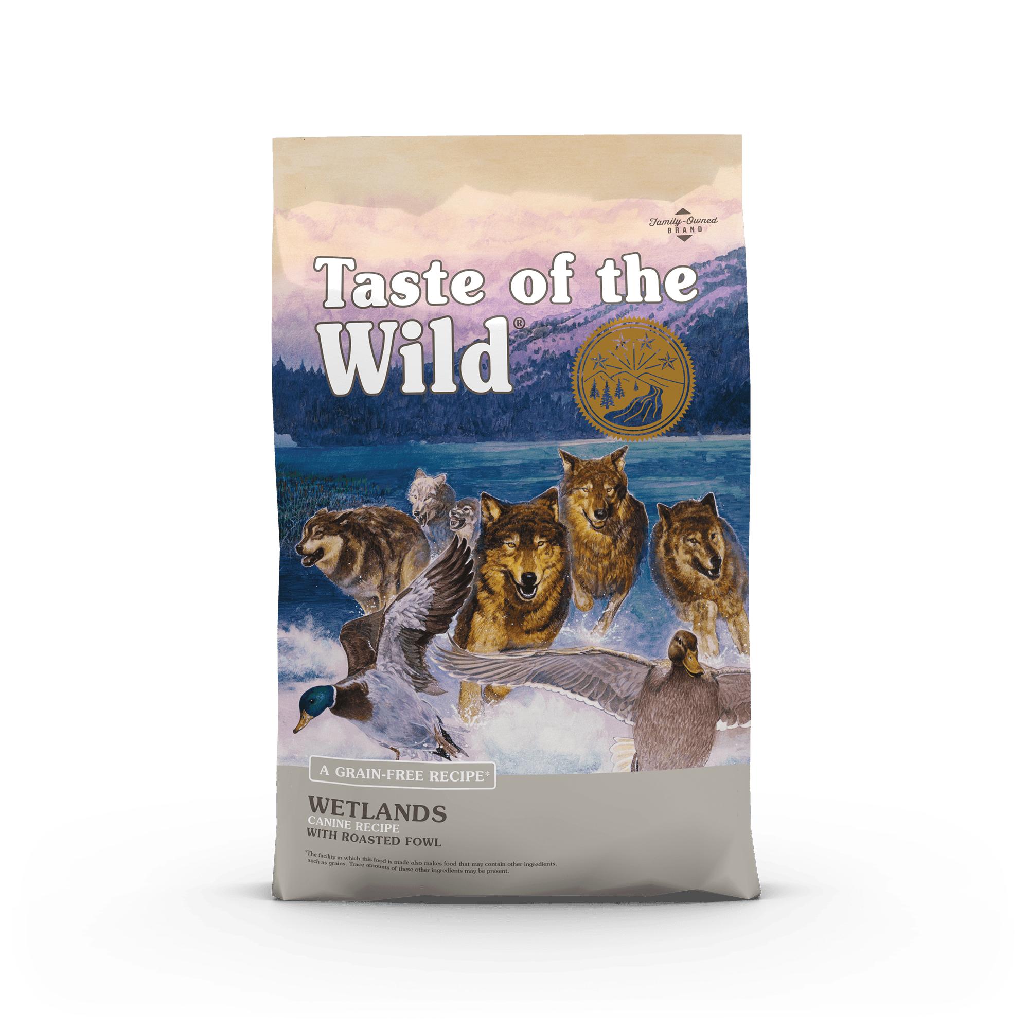 Taste of the Wild Wetlands with Roasted Fowl Grain-Free Adult Dry Dog Food, 28-lb