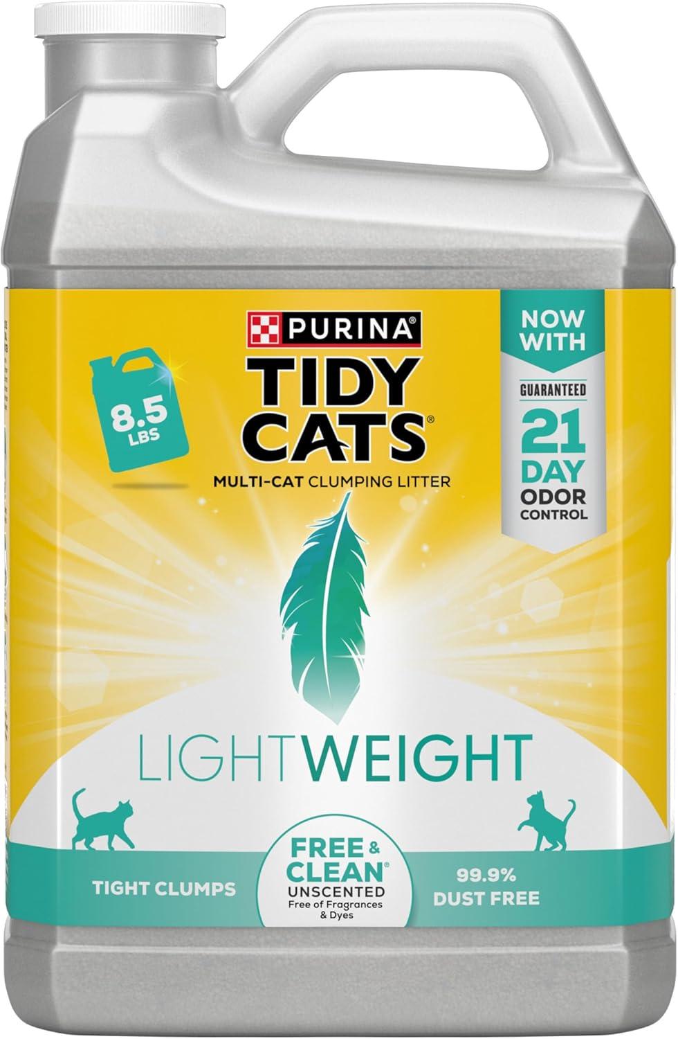 Tidy Cats Lightweight Free & Clean Unscented Cat Litter, 8.5-lb jug