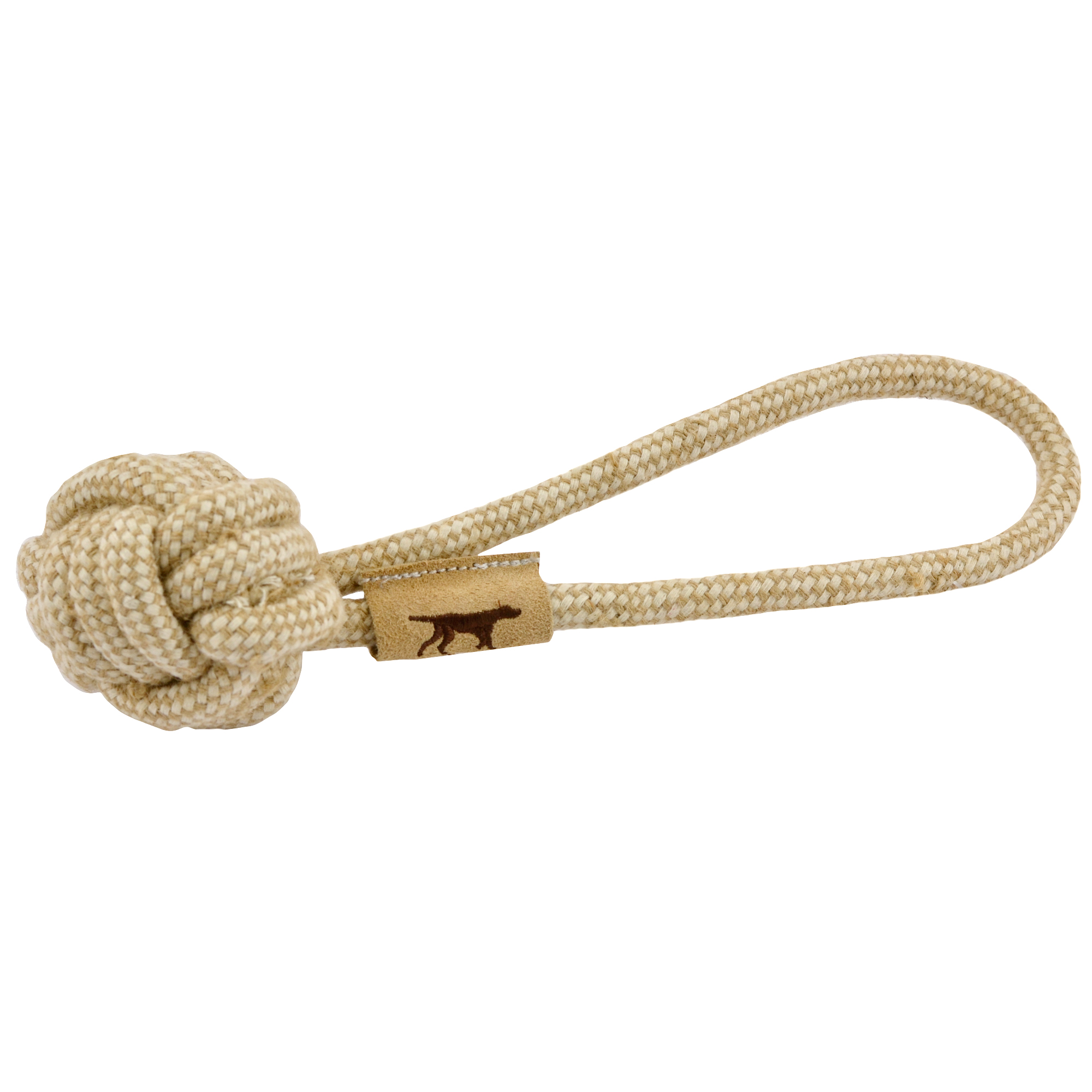 Tall Tails Natural Cotton & Jute Rope Ball Dog Toy, 13-in (**)