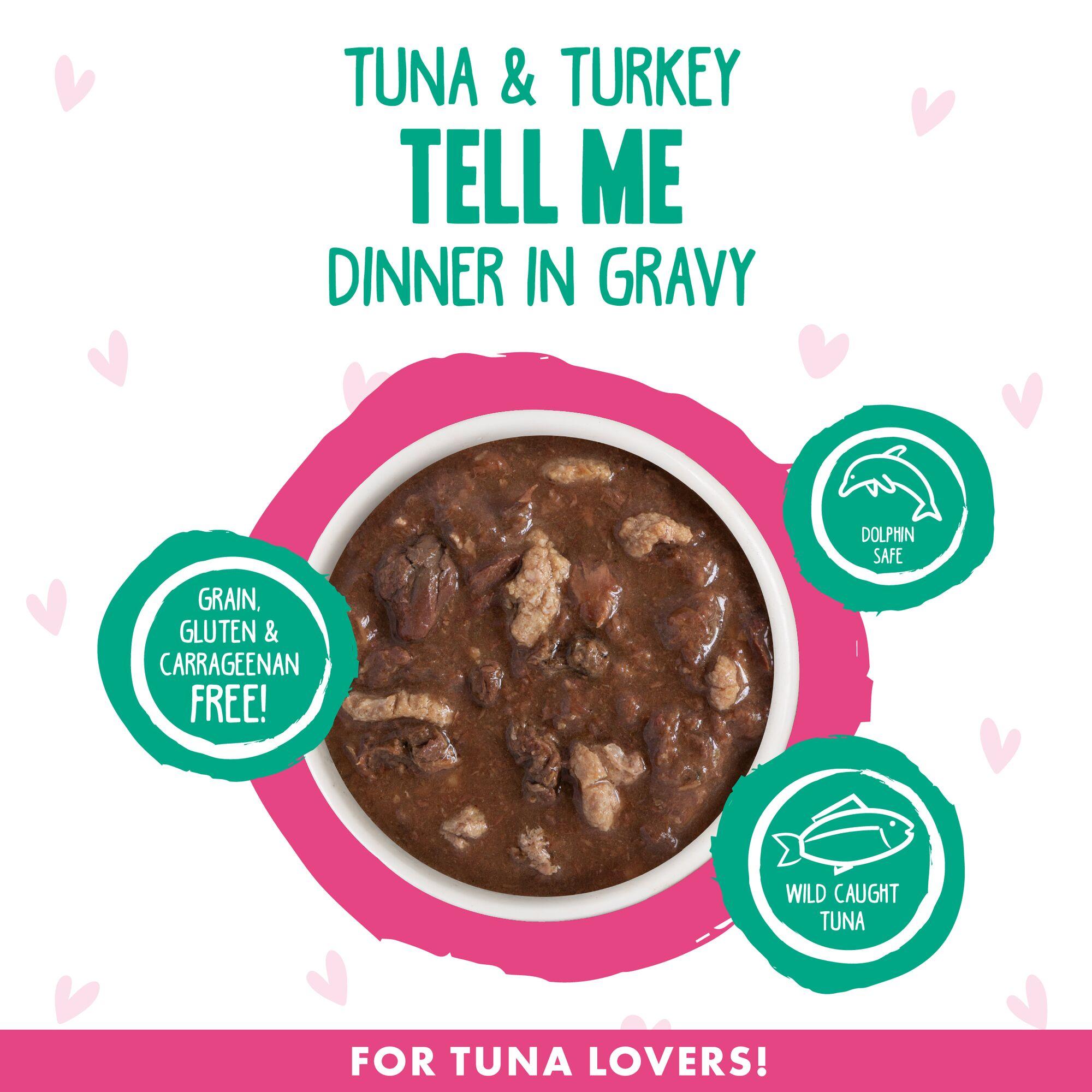 BFF OMG GRAVY Tuna & Turkey Tell Me Dinner in Gravy Wet Cat Food Can, 2.8-oz