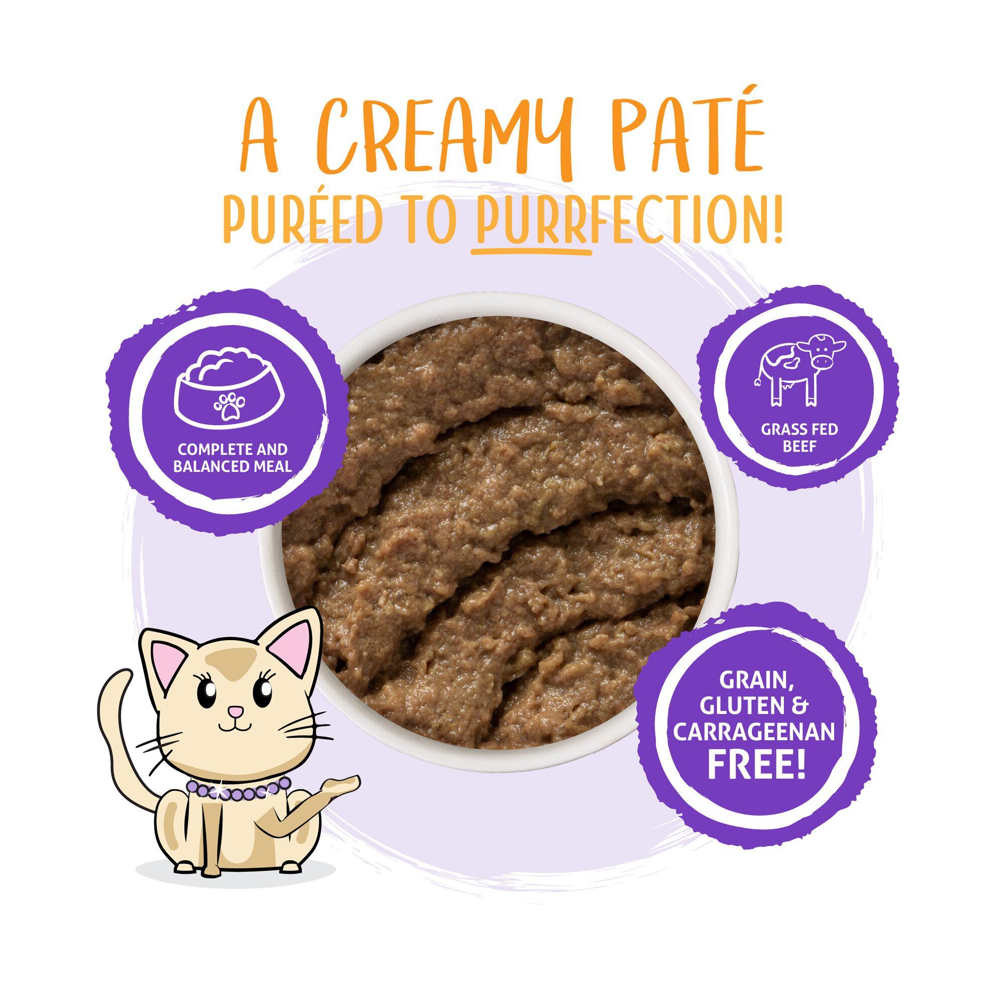 Weruva Cat Pate Meal or No Deal! Chicken & Beef Dinner in a Hydrating Puree Wet Cat Food Can, 3-oz