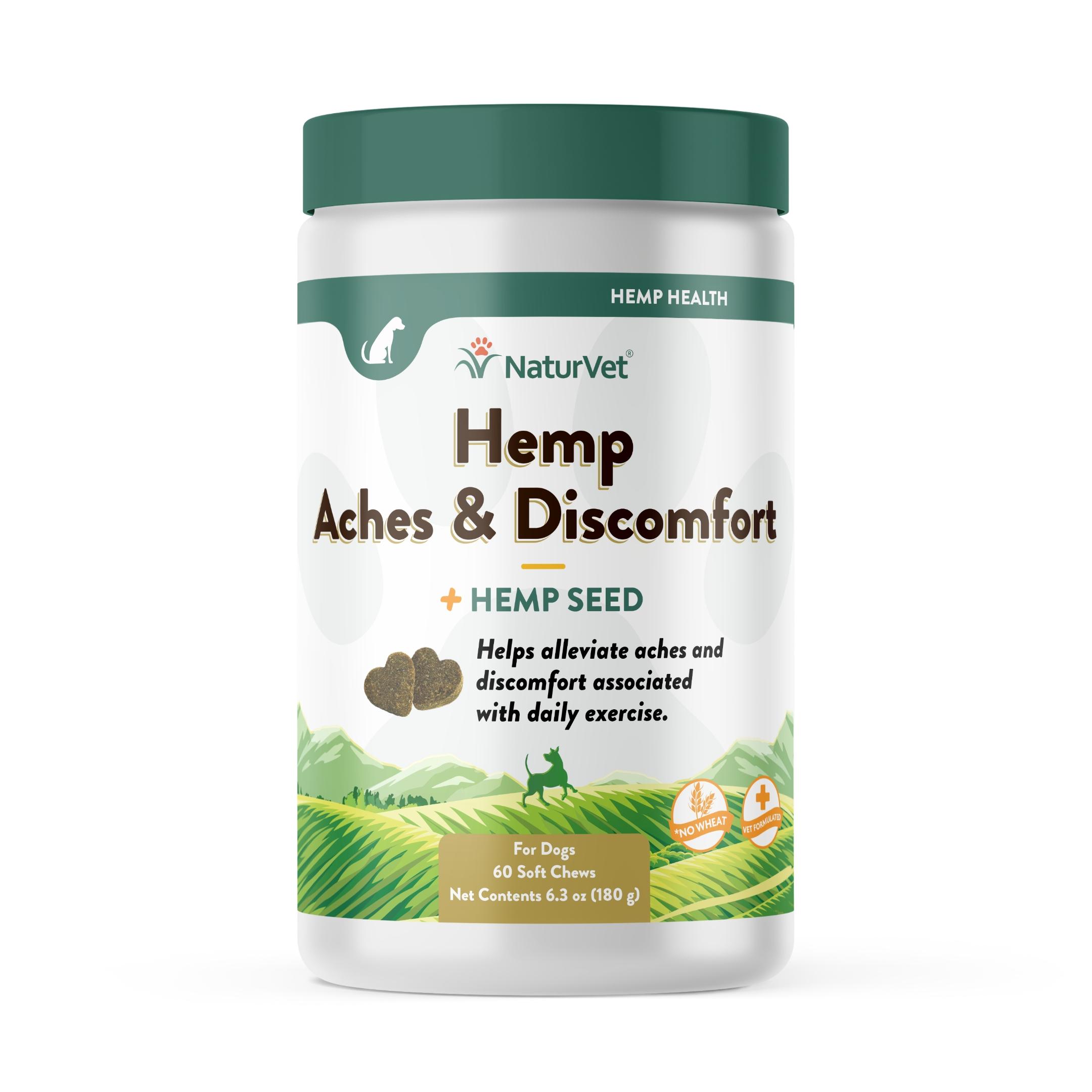 NaturVet H Aches & Discomfort Plus H Seed Soft Chews Dog Supplement, 60-count (Size: 60-count)