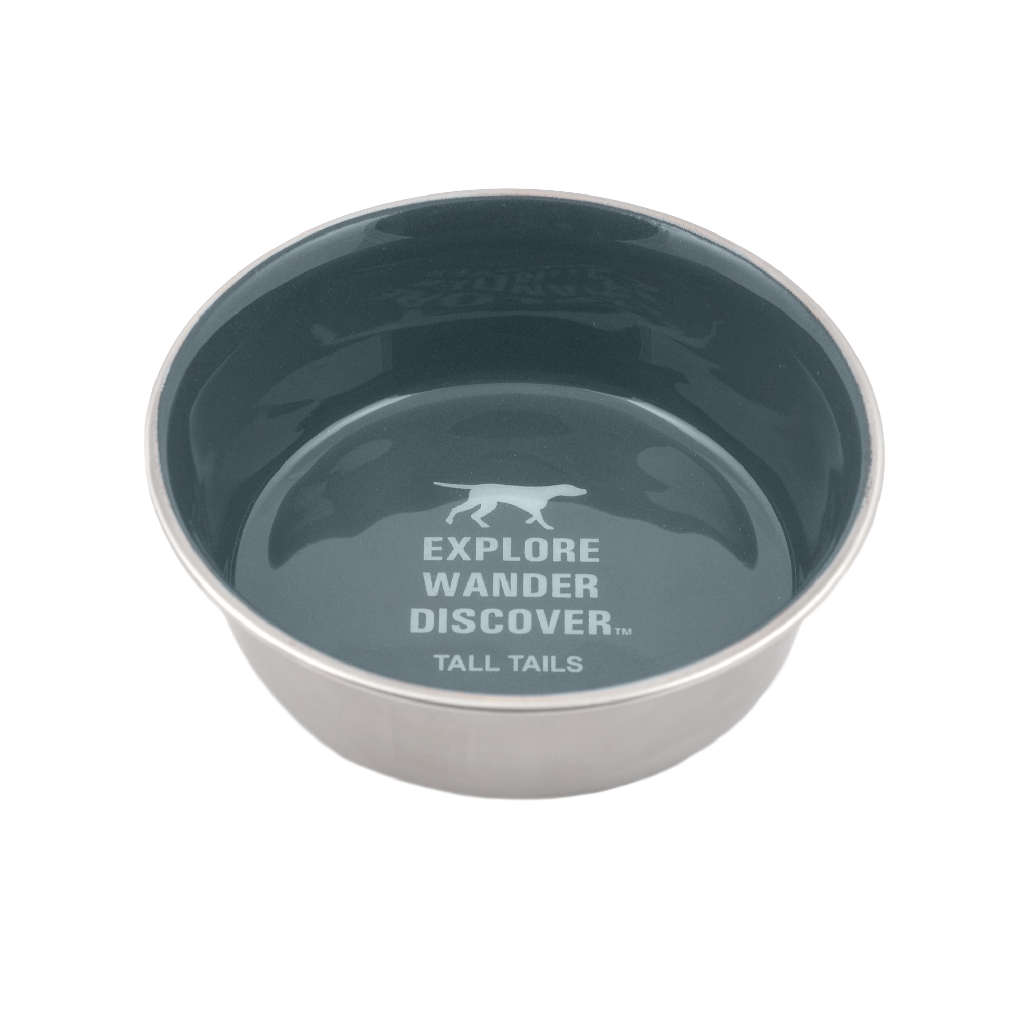 Tall Tails Stainless Steel Charcoal Dog Bowl, 6-cups (**)