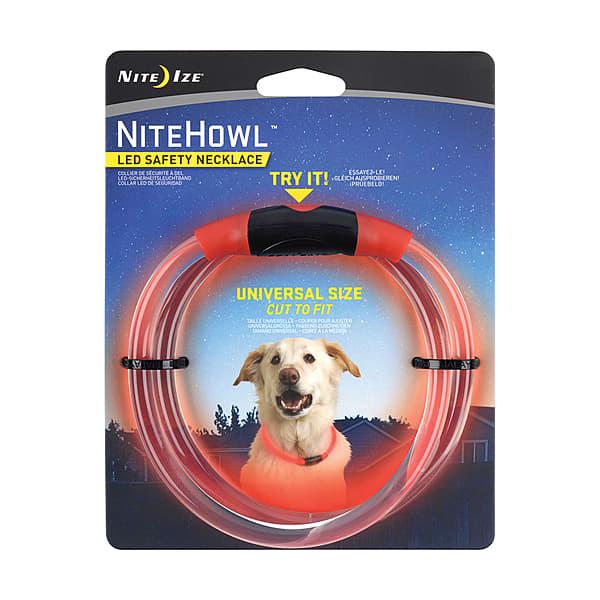 Nite Ize NiteHowl LED Safety Dog Necklace, Red