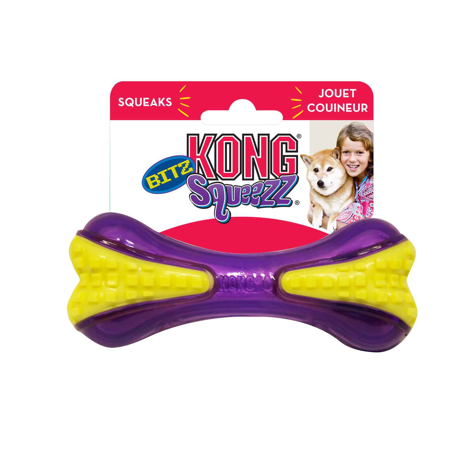 KONG Squeezz Bitz Bone Dog Toy