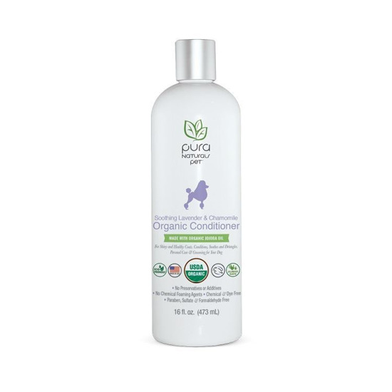 Pura Naturals Soothing Lavender & Chamomile Organic Dog Conditioner, 16-oz
