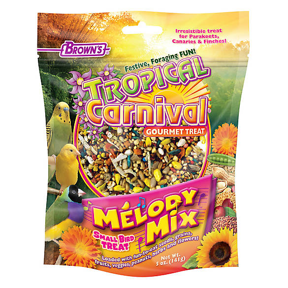 Brown's Tropical Carnival Melody Mix Small Bird Treat, 5-oz