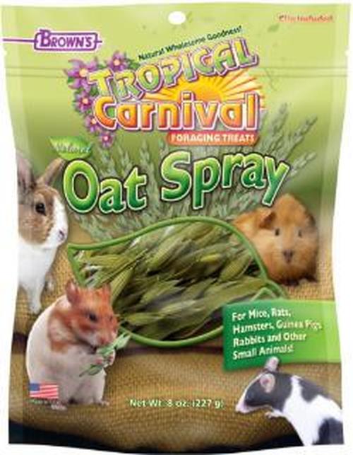 Brown's Tropical Carnival Oat Spray Small Animal Treats, 8-oz