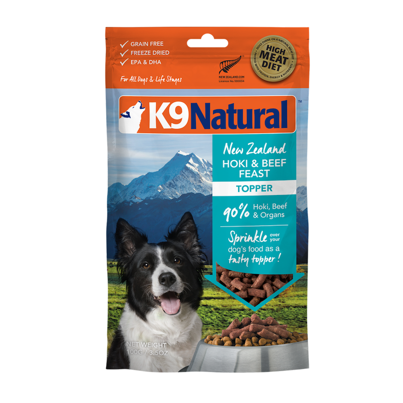 K9 Natural Hoki Beef Feast Grain Free Freeze Dried Dog Food