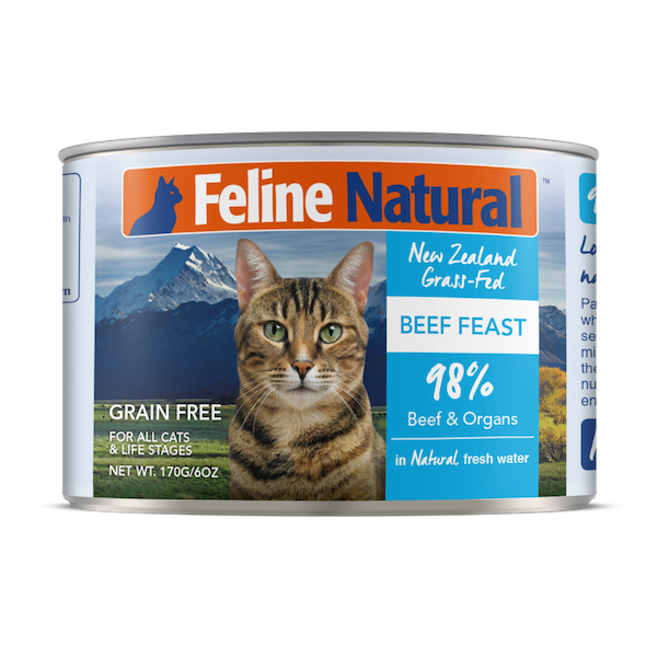 Feline Natural Beef Feast Grain Free Wet Cat Food 6 oz can