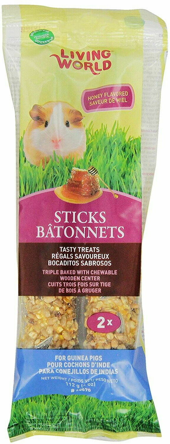 Living World Guinea Pig Sticks Honey Flavor, 4-oz (Size: 4-oz)